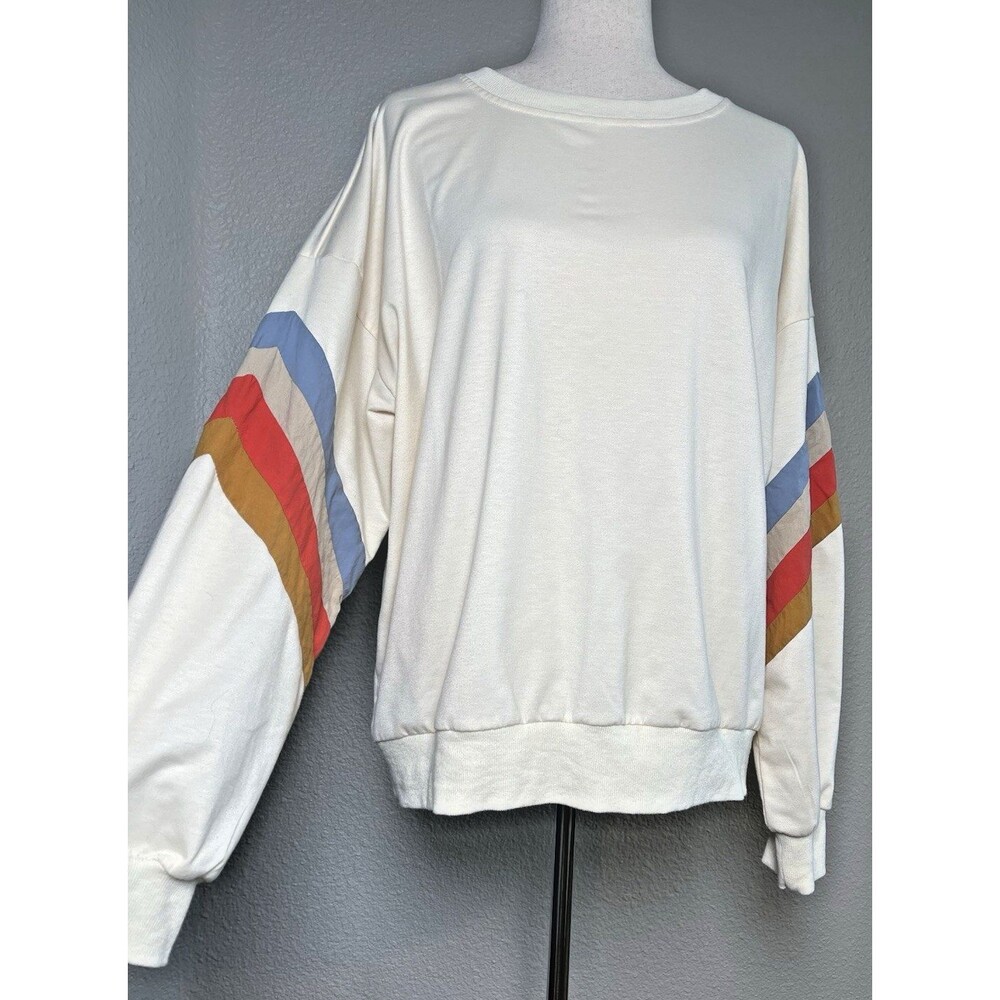 Easel NWOT womens crew neck long sleeve oversized sweatshirt Medium collegiate - Picture 4 of 9